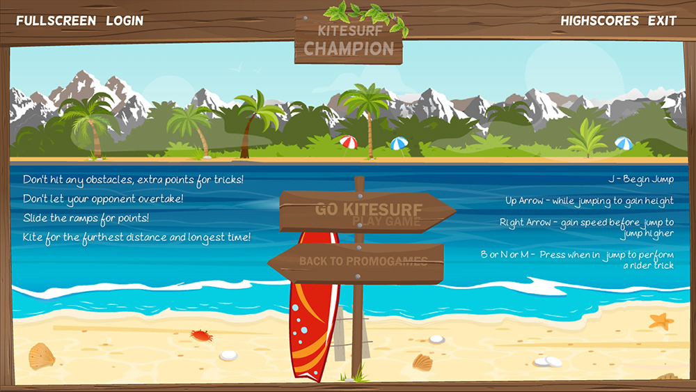 Kitesurf Champion - HTML Game created with Phaser 3